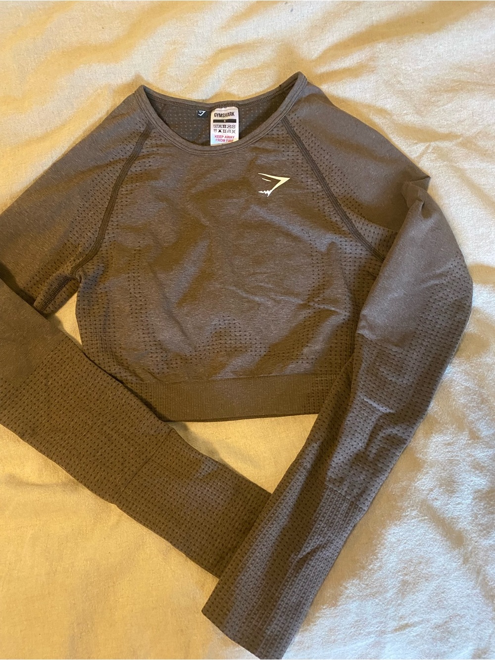 Gymshark Seamless Long Sleeve Crop Top - brown